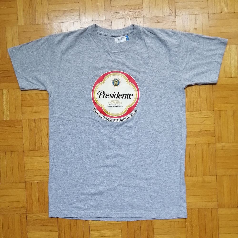 Presidente Cerveza Grey T-shirt Large